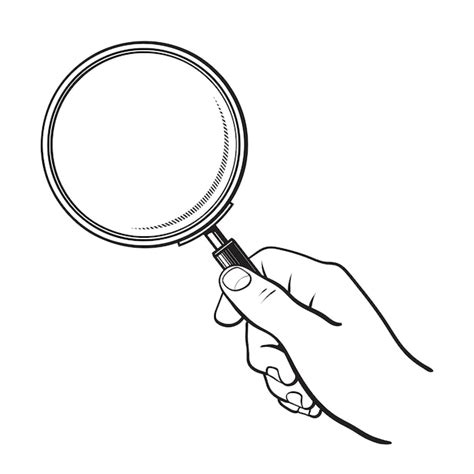 Magnifying Glass Clipart Black And White