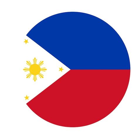 Premium Vector | Circle philippine flag vector