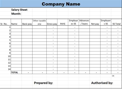 Download 17 Printable Salary Sheet Templates in [EXCEL & WORD]