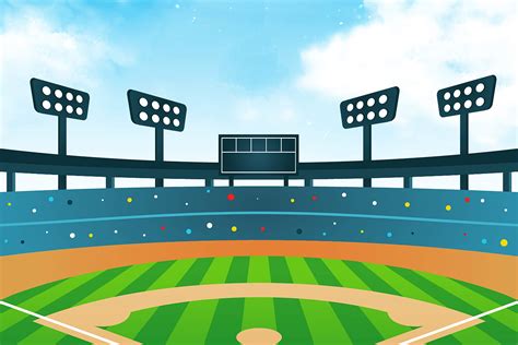 Cartoon Baseball Stadium