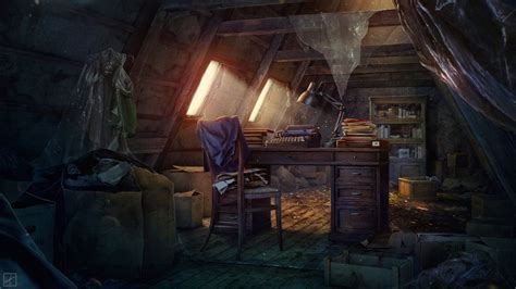 Attic by PavellKiD.deviantart.com on @DeviantArt Monsters Den, Magical Library, Medieval, Bg ...