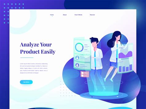 Product Analyze Landing Page Animation by Permadi Satria Dewanto | Landing page, Analyze ...