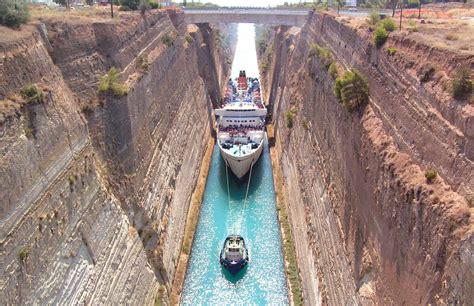 Corinth Canal Greece is a major tourist destination.