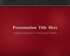 Free Executive Leather Red PowerPoint Template - Free PowerPoint Templates - SlideHunter.com