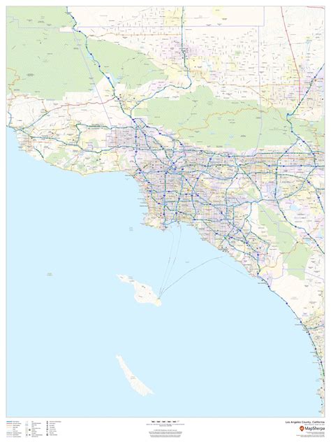 Los Angeles County, California by MapSherpa - The Map Shop