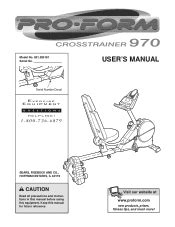 ProForm Crosstrainer 970 Manual