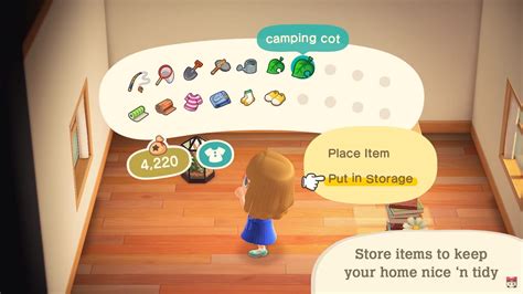 Animal Crossing New Horizons: How to Store Items in House Storage