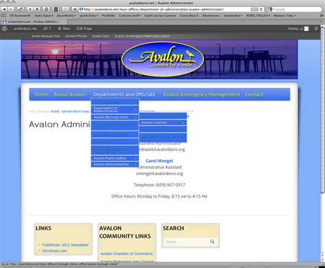 Avalon menu view - Avalon, New Jersey