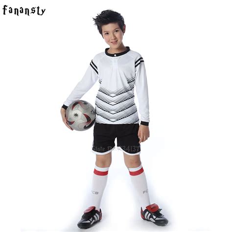 Boys soccer jerseys kids football set good quality football suit tracksuit for boys football ...