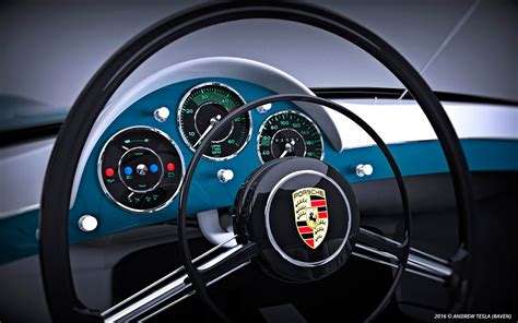 Porsche 356 Speedster interior by AndrewSRT on DeviantArt