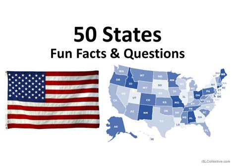 50 States Fun Facts & Questions disc…: English ESL powerpoints