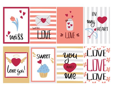 Set love cards for and Valentines day or wedding 17459462 Vector Art at Vecteezy