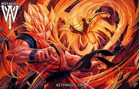 HD wallpaper: Anime, Crossover, Dragon Ball Z, Goku, Naruto, Naruto Uzumaki | Wallpaper Flare