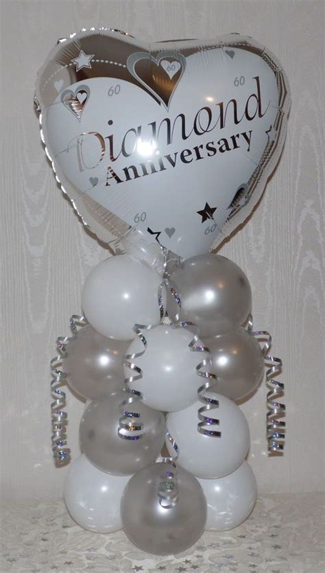 DIAMOND 60th WEDDING ANNIVERSARY - FOIL BALLOON DISPLAY - TA… | 60th wedding anniversary party ...