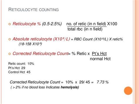 Image result for corrected reticulocyte count | Medicine notes, Study info, Hematology