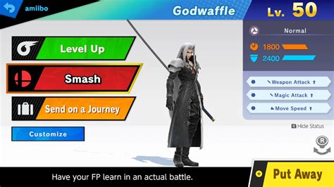 How to train a Sephiroth amiibo in Smash Ultimate