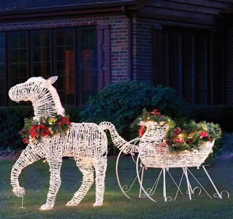 The Lighted Holiday Horse Drawn Sleigh | Christmas