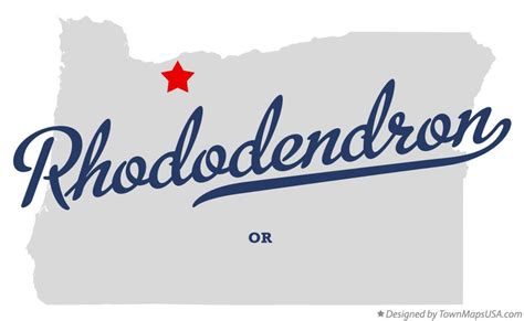 Map of Rhododendron, OR, Oregon