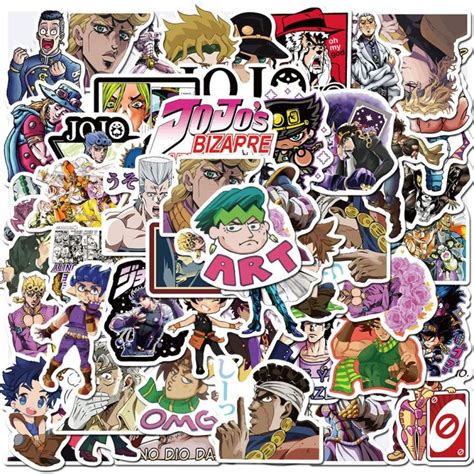 100 pcs Riman JoJo's Wonderful Adventure JoJo Stickers Cartoon Graffiti Phone Case Decorative ...