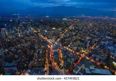 Panoramic Night City View Gran Torre Stock Photo 457493821 | Shutterstock