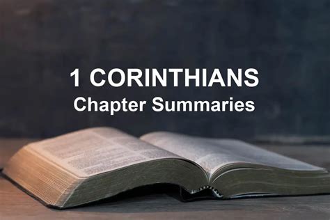 1 Corinthians Chapter Summaries (1-16)