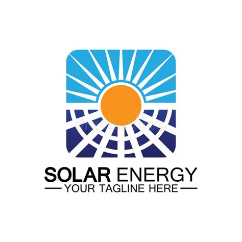 Solar Energy Logo Design Vector Template Stock Vector - Illustration of ...