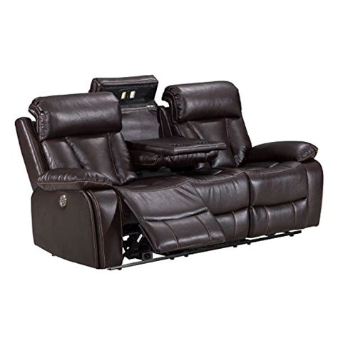 Power Recliner Sofa With USB Charging Port/LED Reading Light,/Cup ...