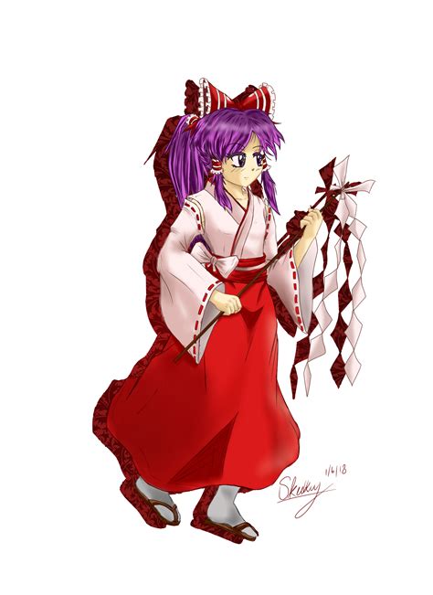 I drew PC-98 Reimu! : r/touhou