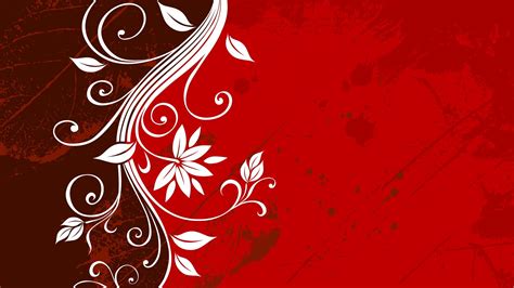 White floral on red background wallpaper HD wallpaper | Wallpaper Flare