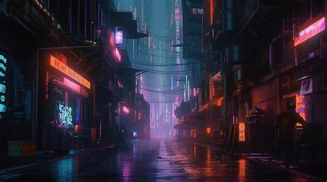 Premium Photo | Cyberpunk city in the rain wallpapers