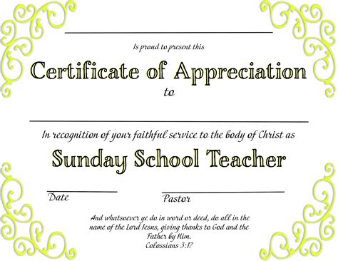 Sunday School Teacher Appreciation Clipart