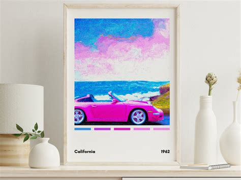 Barbie Dream House Art Vintage California Convertible Car - Etsy