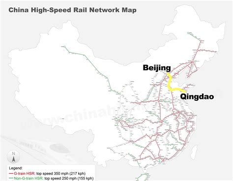 High-Speed Trains between Beijing and Qingdao: Distance, Timetables ...