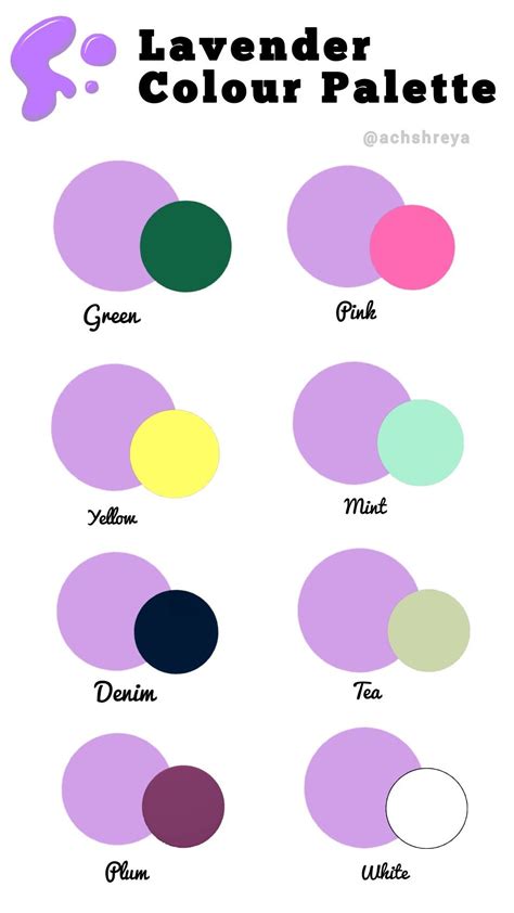 the color scheme for lavender and green is shown in this image, with ...