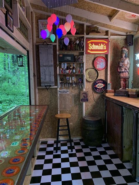 Inside Ziggy’s Pub | Garden bar shed, Pub sheds, Man shed interior ideas