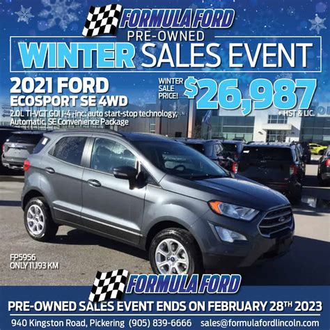 Vehicle Specials - Formula Ford