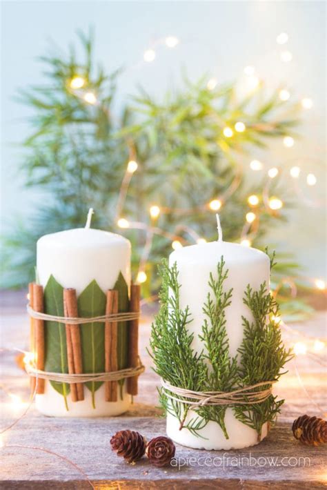 DIY Christmas Candles: 3 Easy Decorations! - A Piece Of Rainbow