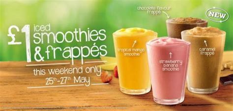 Iced Smoothies & Frappes £1 this Sat-Mon only @ Burger King - HotUKDeals