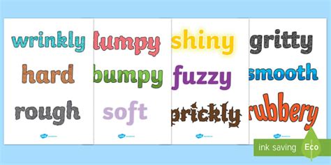 Different Texture Words for Children (Teacher-Made)