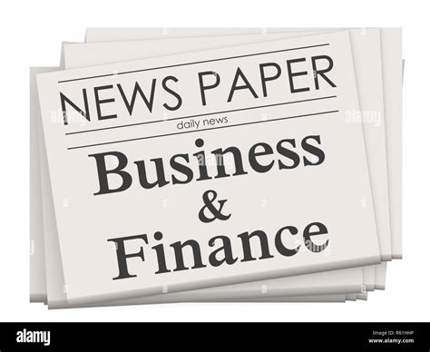 Business and finance on newspaper isolated Stock Photo - Alamy