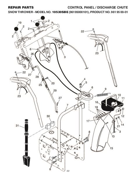 Poulan Pro Snowblower Parts Diagram