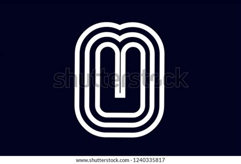 Black White Alphabet Letter U Logo Stock Vector (Royalty Free ...