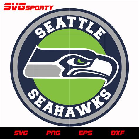 Seattle Seahawks Circle Logo svg, nfl svg, eps, dxf, png, digital file ...