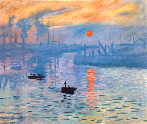 Hand Painted Claude Monet Impression Sunrise Painting | Etsy