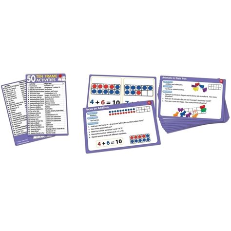 50 Ten Frame Activity Cards - Junior Learning (JL321) Educational Resources and Supplies ...