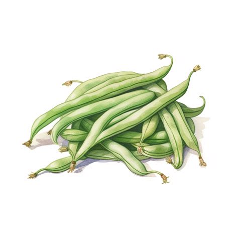 green beans, watercolor style, clipart, white background, vector - Clip Art Library