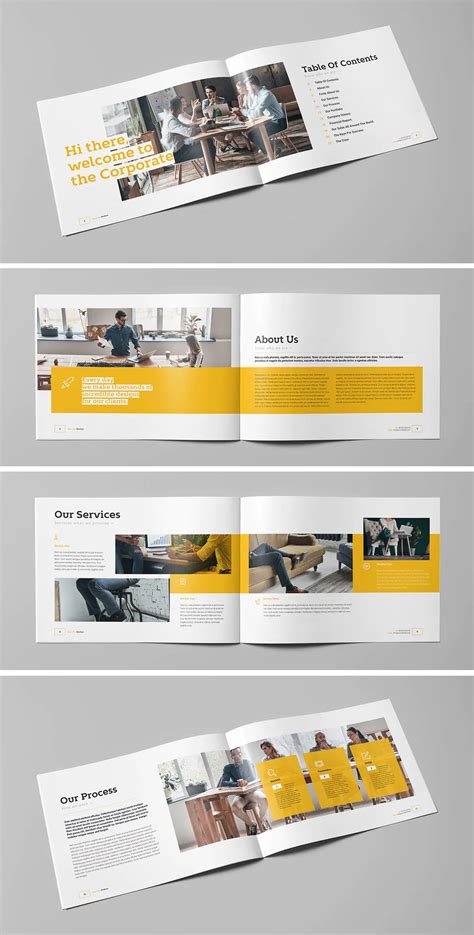 Business Landscape Brochure Template InDesign INDD - 24 Pages | Brochure design layout, Business ...