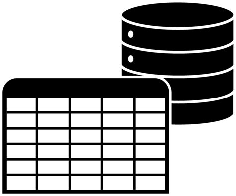 Database Table Vector Icon - [Free Download] - (SVG and PNG)