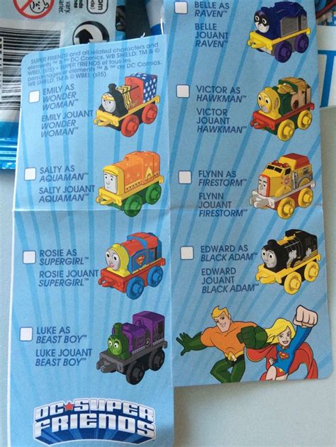 Thomas & Friends Minis Collector's Checklist Superheroes 2016 Wave 3 ...