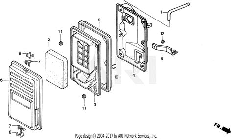 Honda EM5000SX A GENERATOR, JPN, VIN# EA7-1000001 Parts Diagram for EM/EB AIR CLEANER